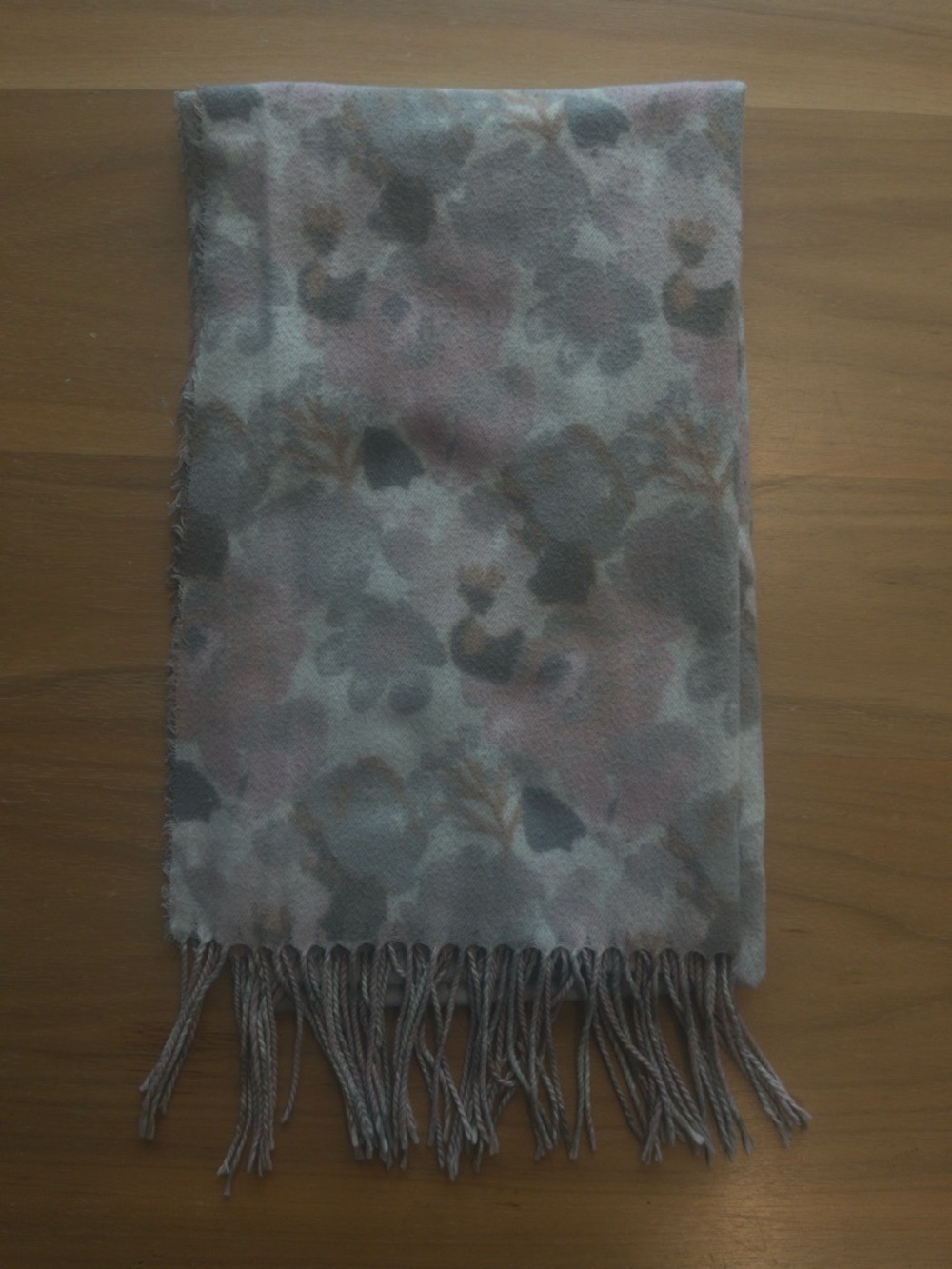 Grey Knit Scarf Soft Cozy Neutral Winter Accessory